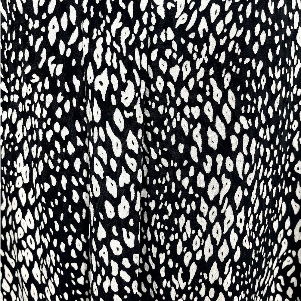 Alice + Olivia Willa Cutout Blouson Sleeve Top Modern Black and White Size Large - Picture 10 of 16
